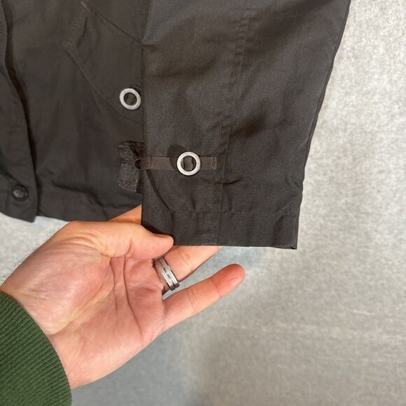 Lands End Women’s Waterproof Rain Coat Windbreaker Black Size L/P‎  14-16 VTG - Picture 3 of 16